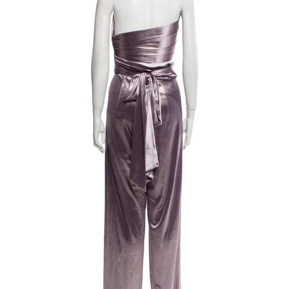 Bronx and Banco NWT Lilac Velvet Jumpsuit size XS - Picture 4 of 12